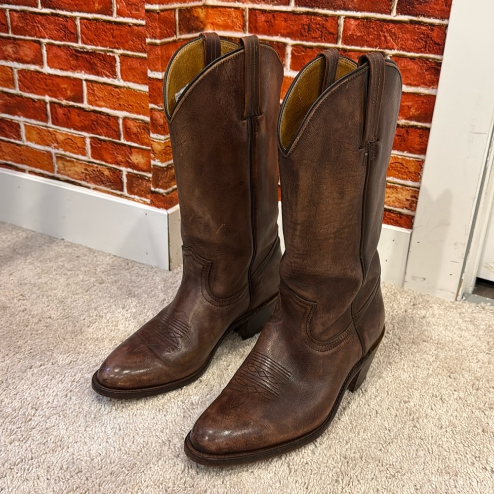 Frye Brown Cowboy Boots